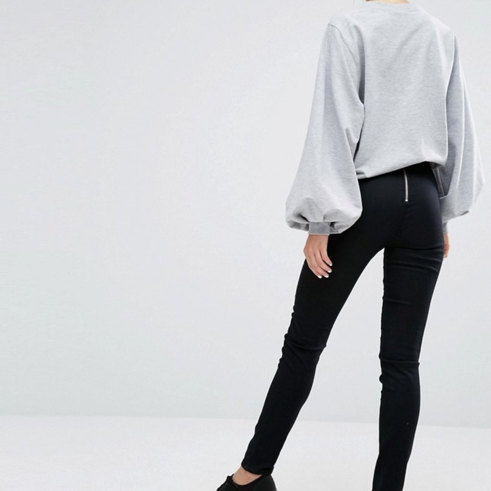Monki Zip Back Detail Jeggings 27